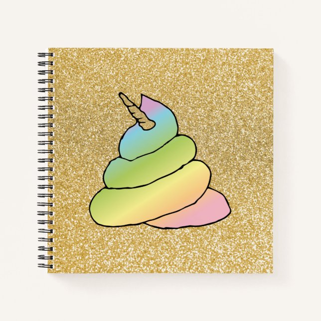 Cuaderno Correa de arcoiris unicornio, Emoji, Emoji con car (Anverso)