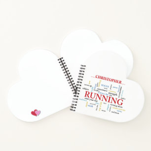 Cuaderno Corredor con palabras personalizadas