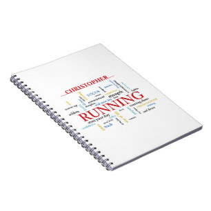 Cuaderno Corredor con palabras personalizadas