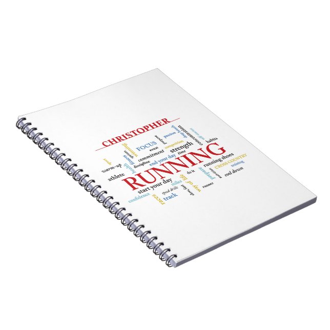 Cuaderno Corredor con palabras personalizadas (Lado Derecho)