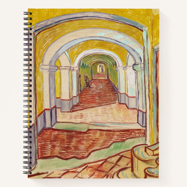 Cuaderno Corredor en el asilo (por Vincent van Gogh) (Anverso)