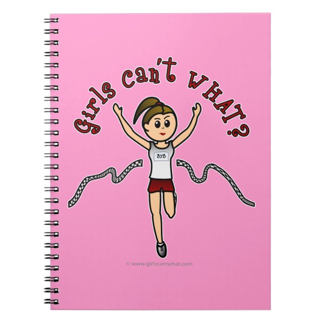 Cuaderno Corredora ligera con uniforme rojo (Frente)