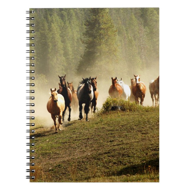 Cuaderno Corriendo caballos en el rancho de Montana (Frente)