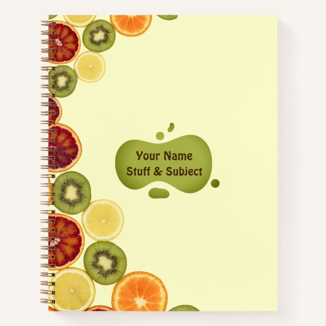 Cuaderno Corta varias frutas frescas Bloc de notas (Anverso)