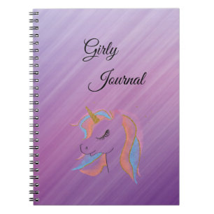 Cuaderno Cortar,Colorfilo,Unicornio arcoiris,Líneas diagon