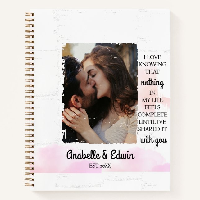 Cuaderno Corte Couple Personalizado Photo Journals (Anverso)