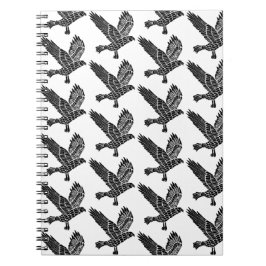 Cuaderno Corte de Lino de Raven blanco y negro