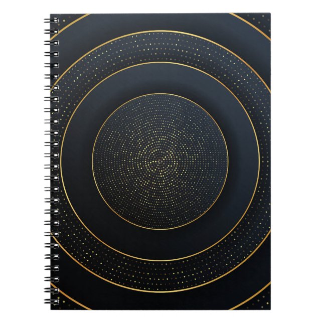 Cuaderno Corte de papel de lujo: Gradiente dorado. (Frente)