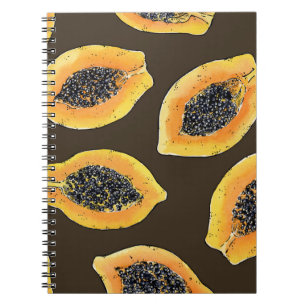 Cuaderno Cortes de papaya en marrón oscuro