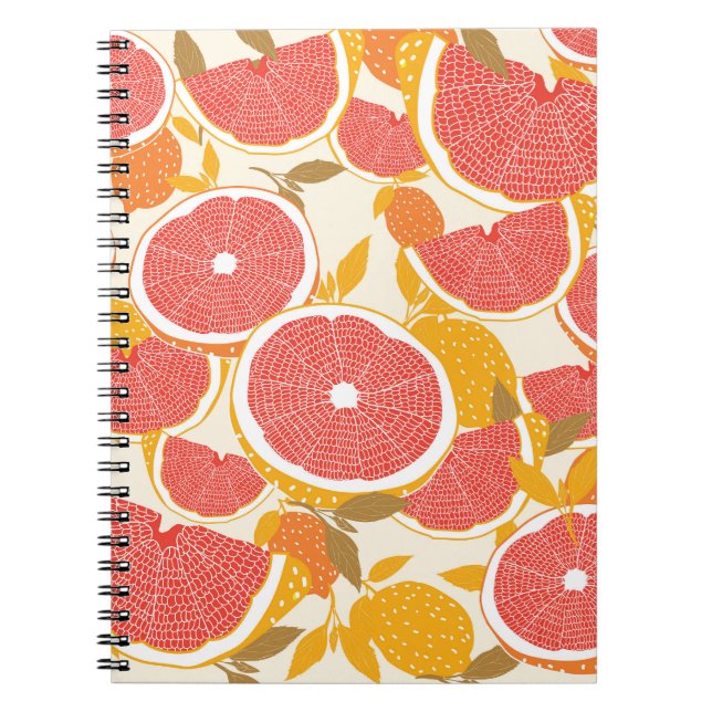 Cuaderno Cortes de pomelo con hojas (Frente)