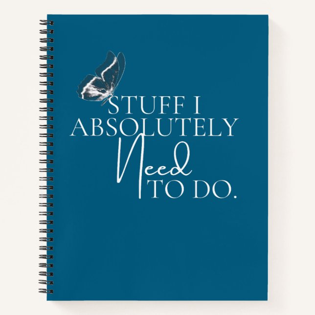 Cuaderno Cosas Azules Oscuras Que Necesito Hacer Absolutame (Anverso)