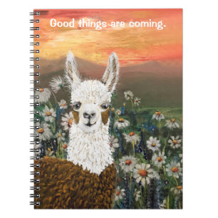 Cuaderno Cosas Buenas Vienen Mamá Llama