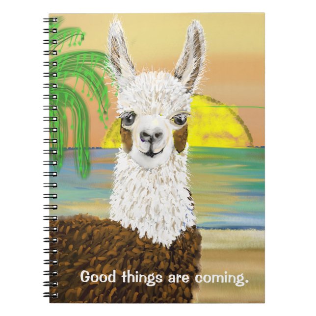 Cuaderno Cosas Buenas Vienen Mamá Llama (Frente)