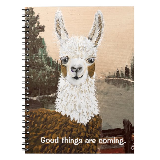 Cuaderno Cosas Buenas Vienen Mamá Llama (Frente)