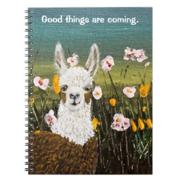 Cuaderno Cosas Buenas Vienen Mamá Llama