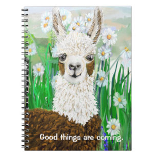 Cuaderno Cosas Buenas Vienen Mamá Llama