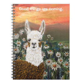 Cuaderno Cosas Buenas Vienen Mamá Llama