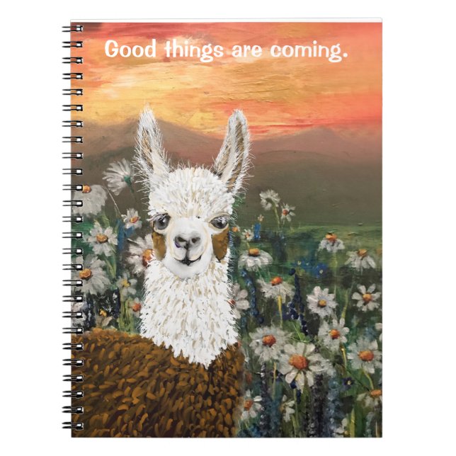 Cuaderno Cosas Buenas Vienen Mamá Llama (Frente)