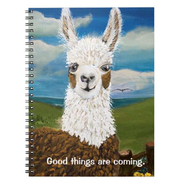 Cuaderno Cosas Buenas Vienen Mamá Llama (Frente)