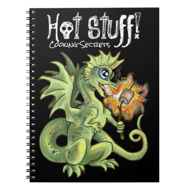 Cuaderno ¡Cosas calientes! Lil marshmellow asando dragón (Frente)