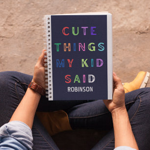 Cuaderno Cosas Cuestas Que Dijo Mi Niño   Nombre personaliz