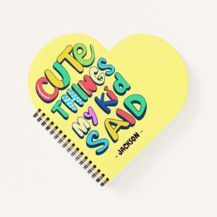 Cuaderno Cosas Cuestas Que Mi Niño Dijo Personalizado