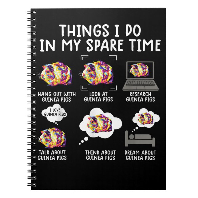 Cuaderno Cosas divertidas del cerdo guineano que hago en mi (Frente)