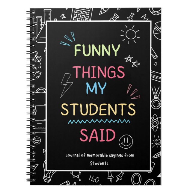 Cuaderno Cosas divertidas que mi alumno dijo diario (Frente)