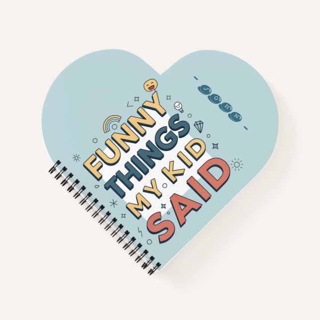 Cuaderno Cosas Divertidas que Mi Hijo Dijo Frase Juguetona (Anverso)