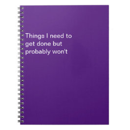 Cuaderno Cosas divertidas que necesito hacer pero probablem