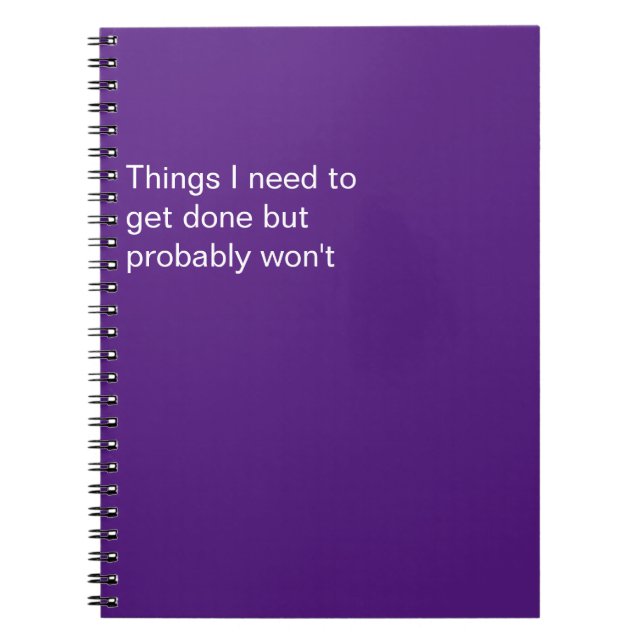 Cuaderno Cosas divertidas que necesito hacer pero probablem (Frente)
