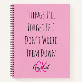 Cuaderno Cosas divertidas que olvidaré si no las escribo