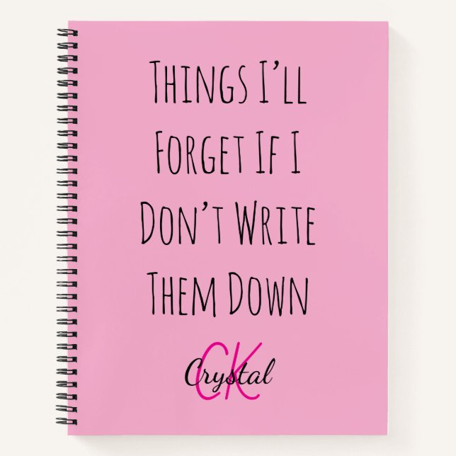 Cuaderno Cosas divertidas que olvidaré si no las escribo (Anverso)