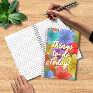 Cuaderno ¡Cosas Florales por Hacer Hoy! Lista de Verificaci