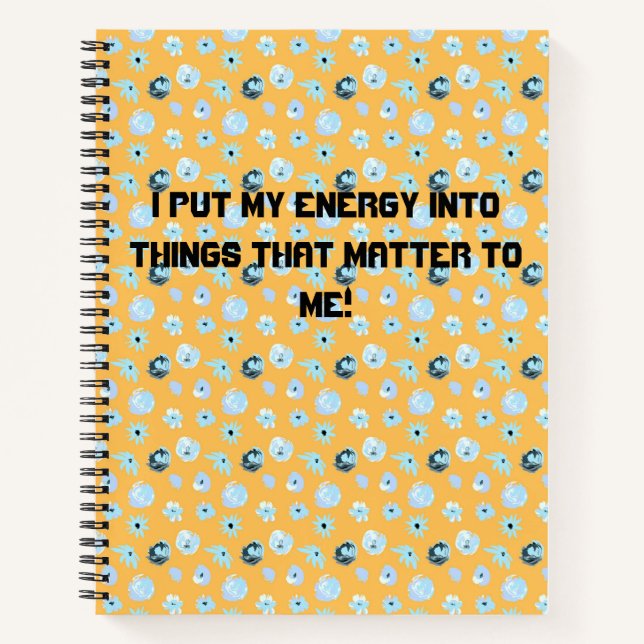 Cuaderno Cosas florales que importan (Anverso)