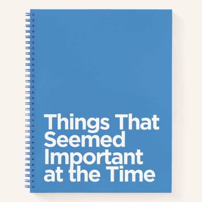 Cuaderno Cosas humorísticas que parecían importantes en ese (Anverso)