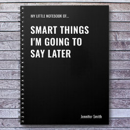 Cuaderno Cosas inteligentes que voy a decir después del tra