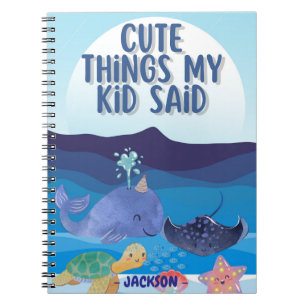 Cuaderno Cosas lindas que dijo mi hijo Peces de mar azules