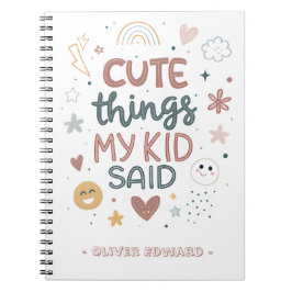 Cuaderno Cosas Lindas que Dijo Mi Hijo Tipografía Divertida