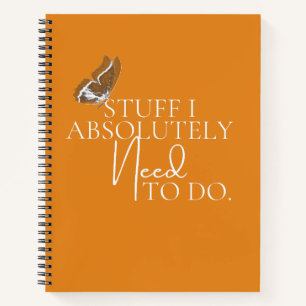 Cuaderno Cosas naranjas Que Necesito Hacer Absolutamente