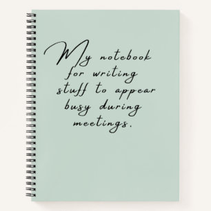 Cuaderno Cosas Para Parecer Ocupado Durante Reuniones Diver