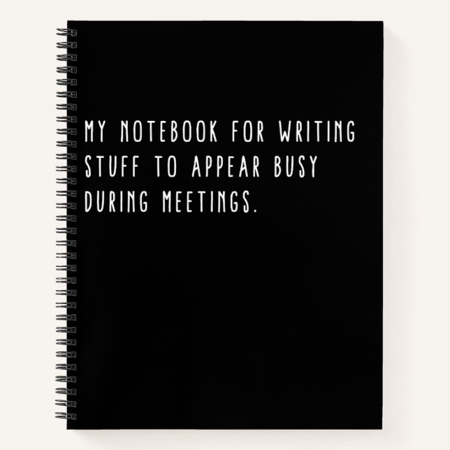 Cuaderno Cosas Para Parecer Ocupado Durante Reuniones Diver (Anverso)