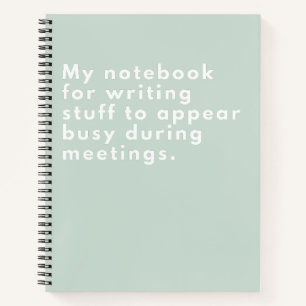 Cuaderno Cosas para parecer ocupado durante reuniones diver