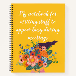Cuaderno Cosas para parecer ocupado durante reuniones diver