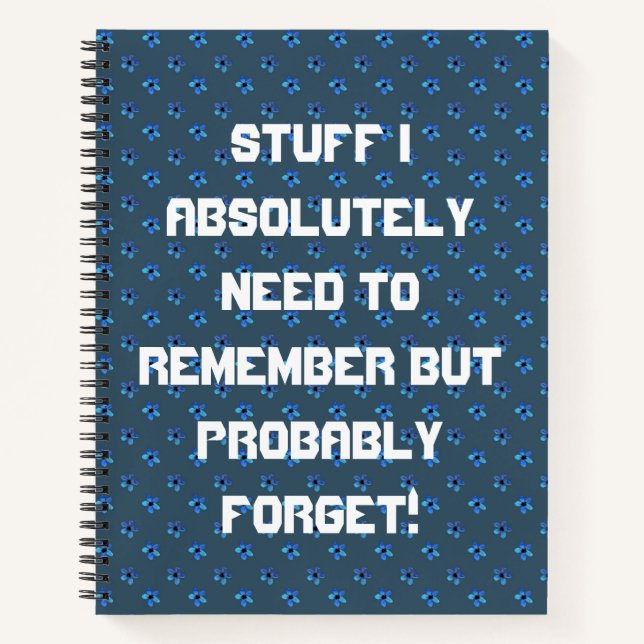 Cuaderno Cosas que absolutamente necesito recordar (Anverso)