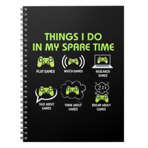 Cuaderno Cosas que Gamer hace en tiempo de repuesto