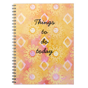 Cuaderno Cosas que hacer hoy en día para el portátil Boho a