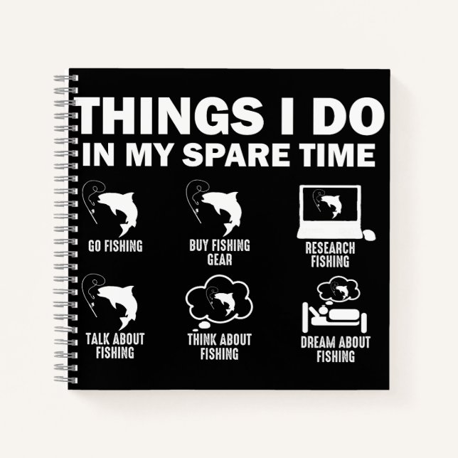 Cuaderno Cosas Que Hago En Mi Pesca De Tiempo Libre (Anverso)