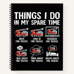 Cuaderno Cosas que hago en mi tiempo libre Camiones de bomb