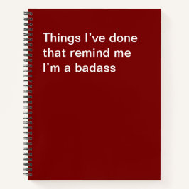Cuaderno Cosas que he hecho que me recuerdan que soy una pe